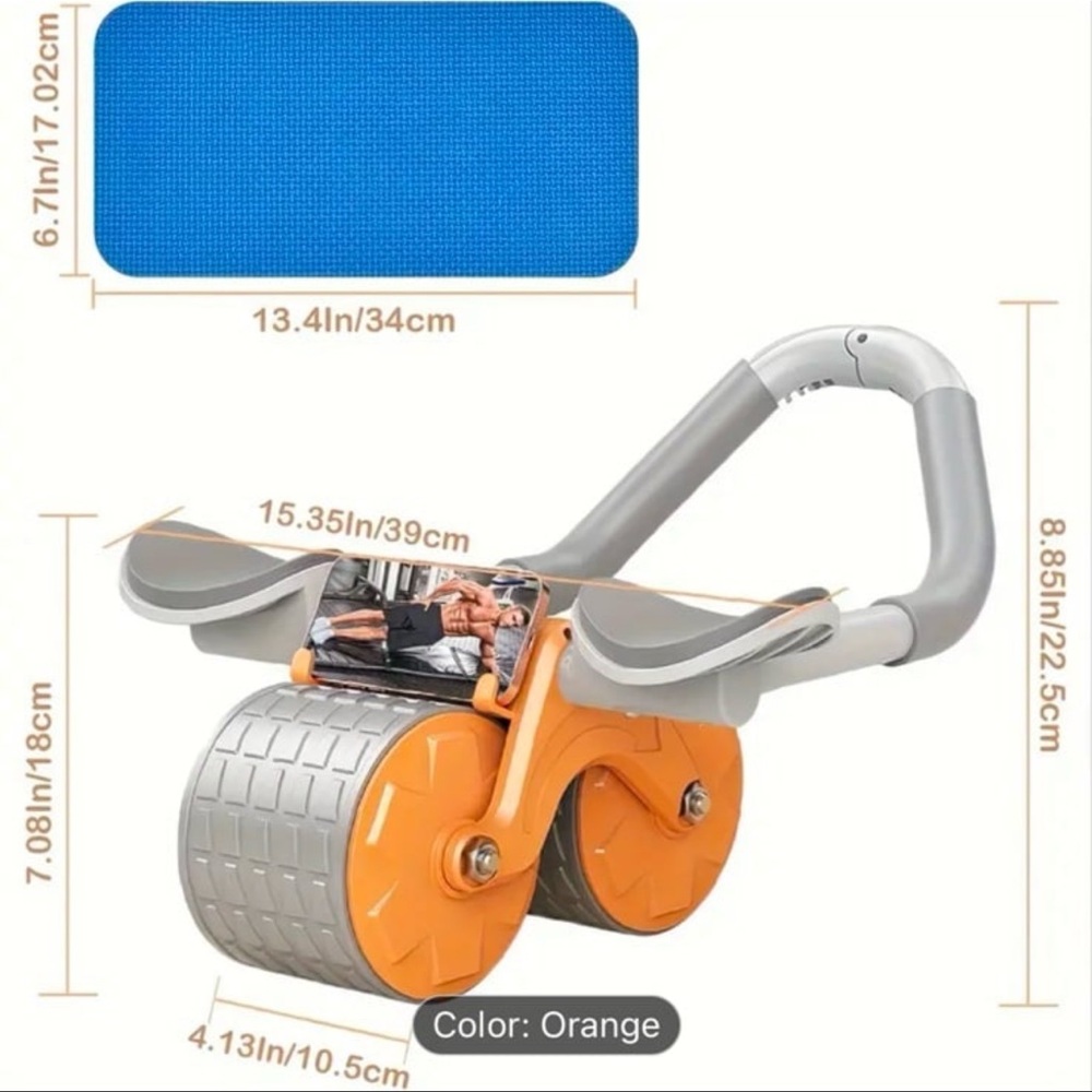 Pvc Abdominal Roller With Return Assist - Abdominal Exercise Trainer